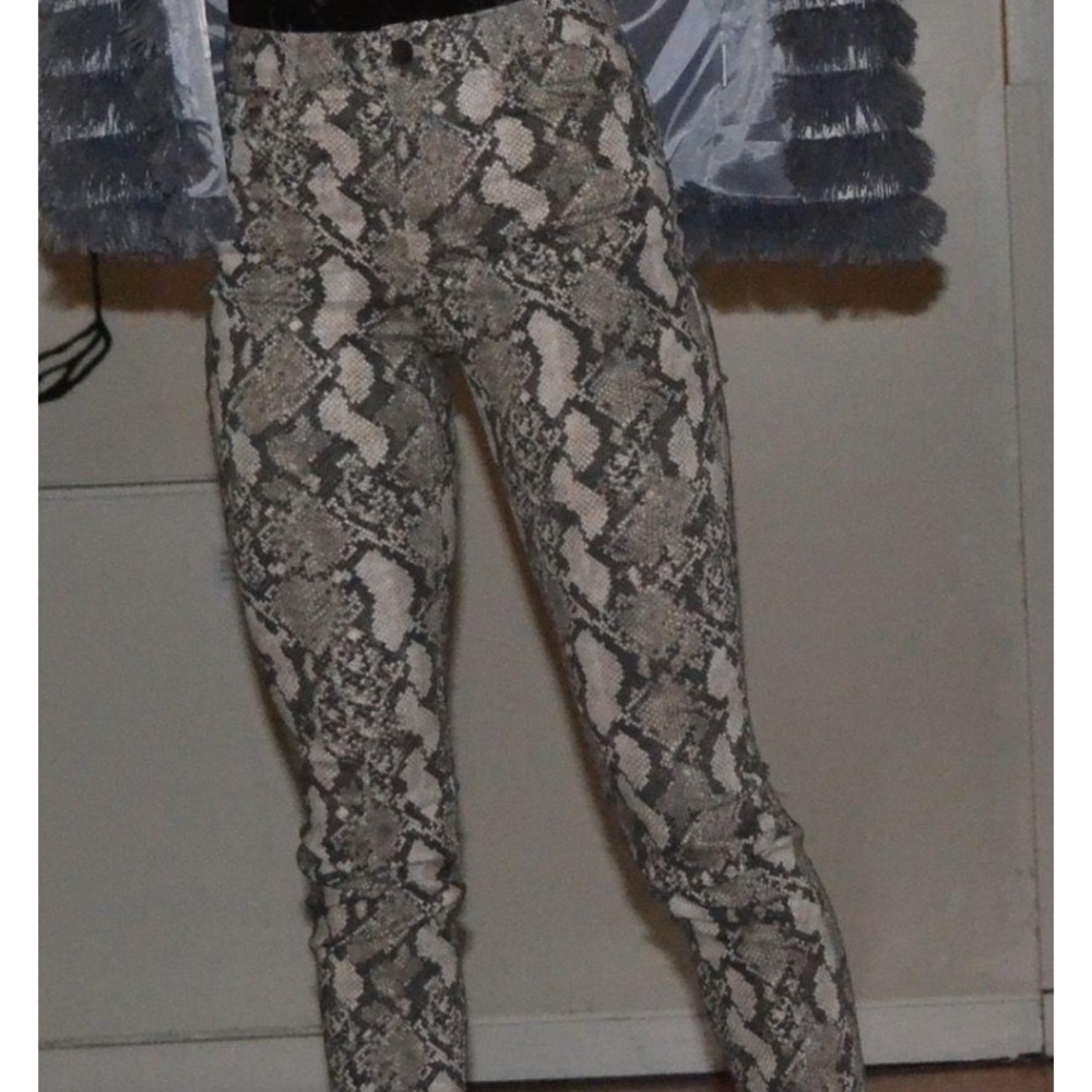 H&M snakeskin jeans